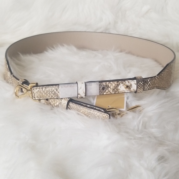 NWT MICHAEL KORS GUITAR STRAP LEATHER CROSSBODY - Picture 4 of 8